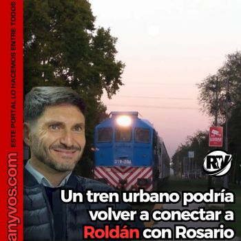 Un tren urbano podría volver a conectar a Roldán con Rosario.